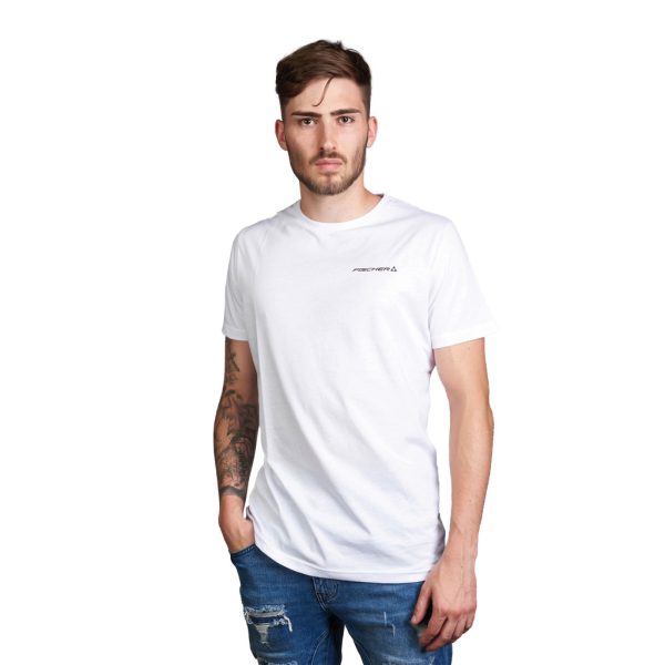 t shirt fischer classic logo white 2023
